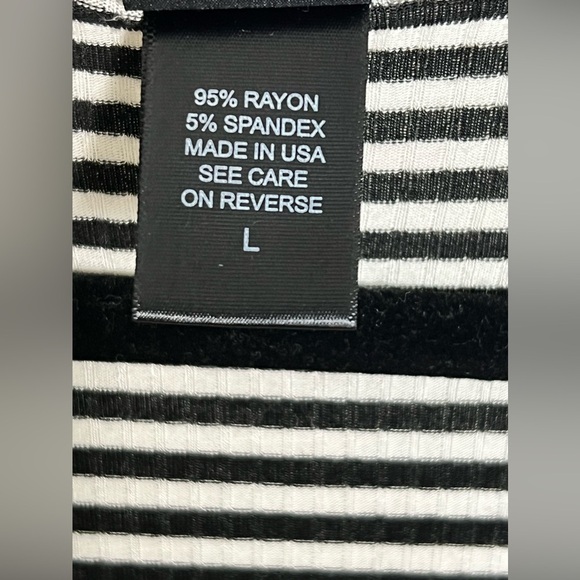 Disney Tale as Old As Time Black White Striped Sleep Dress Large - Picture 4 of 8